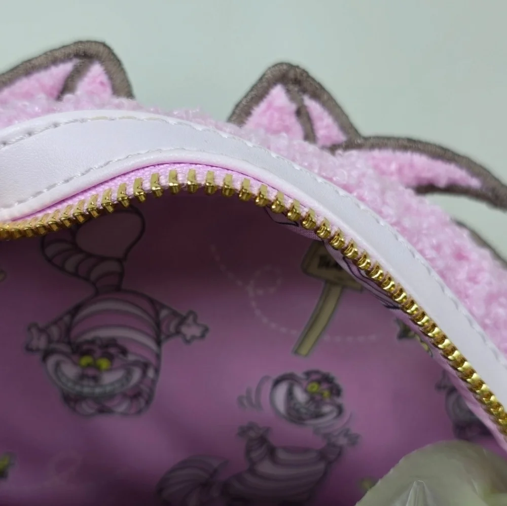 Loungefly Disney Parks Cheshire Cat Sherpa Mini Backpack NWT